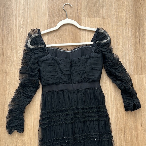 Self Portrait dot mesh midi dress - Picture 4 of 5